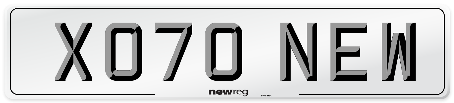 XO70 NEW Number Plate from New Reg